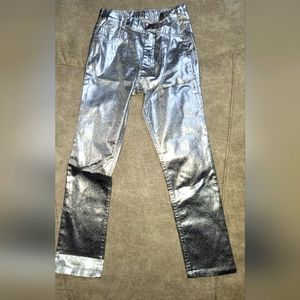 Girls metallic pants never worn size 7